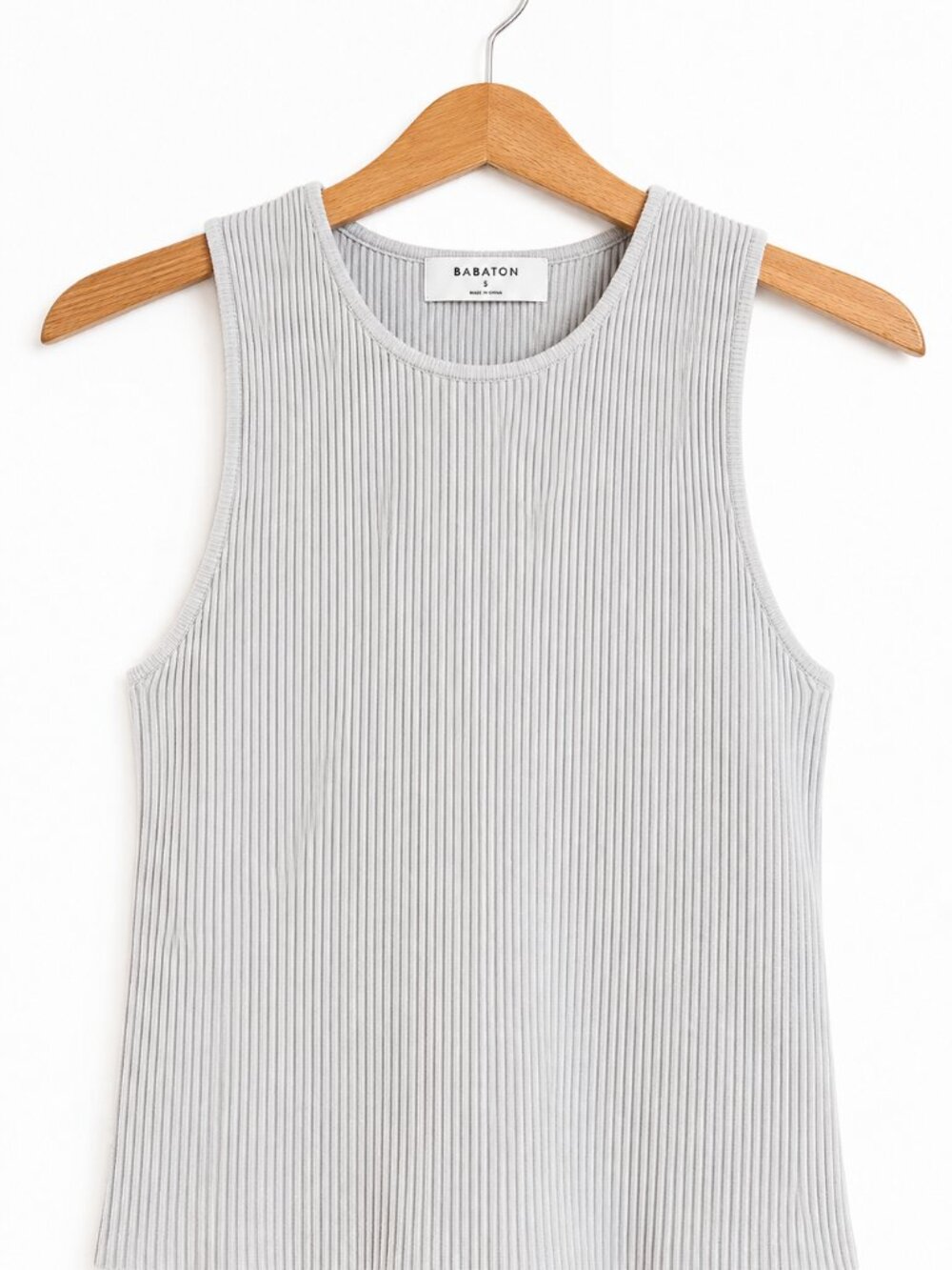 ARITZIA Babaton Sculpt Knit Racer Tank, Pearl (light beige) Women's Size Large